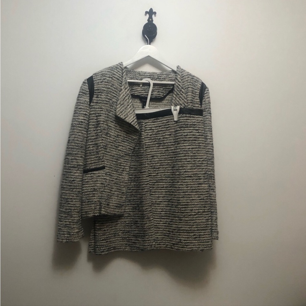 Vintage Jessica Black and White Striped Blazer and Skirt Set